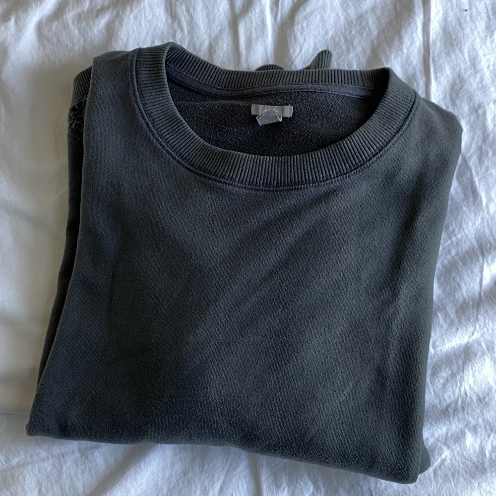 Aerie Lace Detail Cropped Sweatshirt